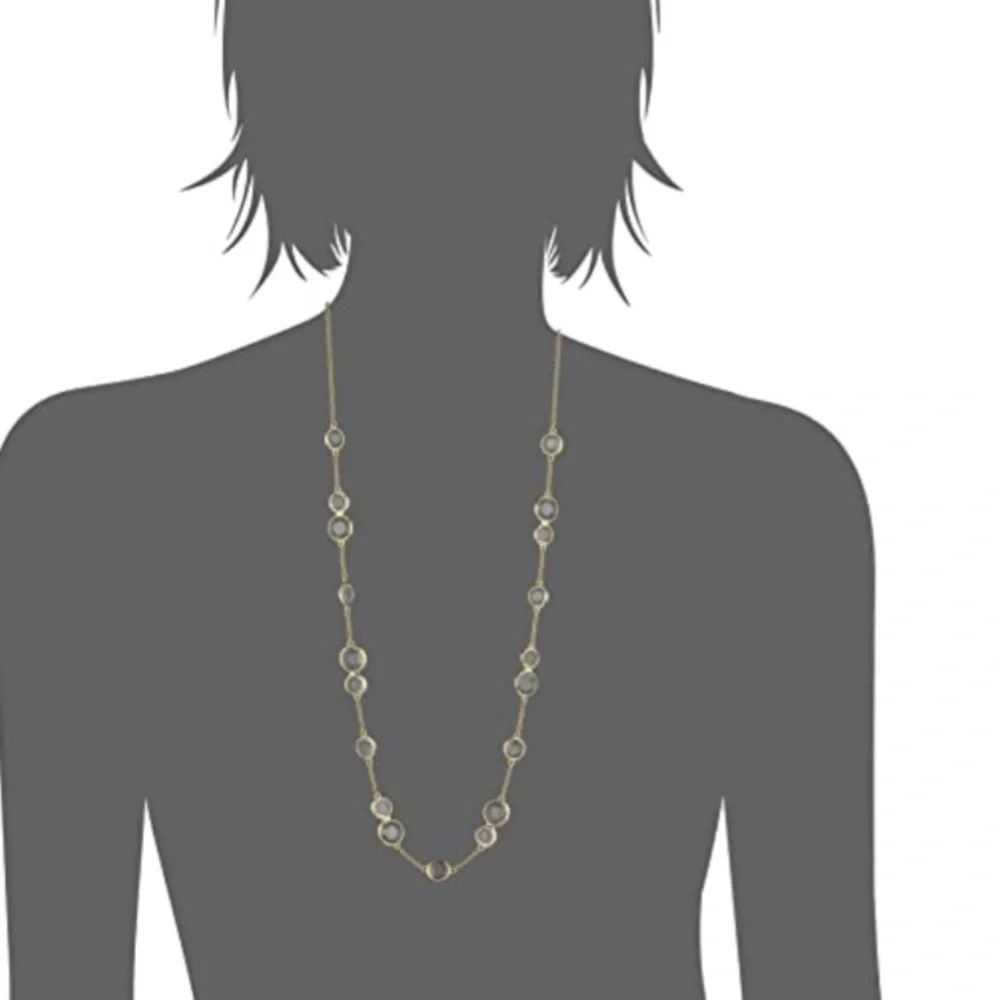 $88 Kate Spade crystal confetti long necklace